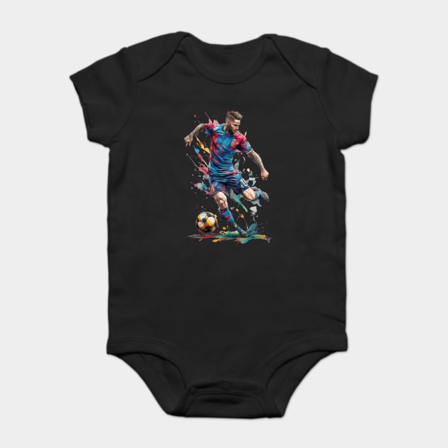 Soccer Football Kick Baby Bodysuit by animegirlnft